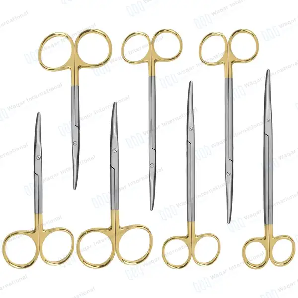 7 Pcs T/C Metzenbaum Dissecting Scissors Set – Curved - surgical instruments manufactured by Waqar International, Sialkot - view 2