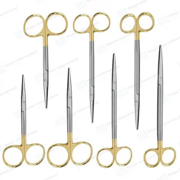 7 Pcs T/C Metzenbaum Dissecting Scissors Set – Straight - surgical instruments manufactured by Waqar International, Sialkot - view 2