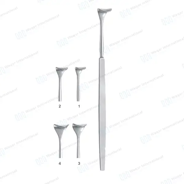 4 Pcs Desmarres Lid Retractor Set 5.5″ Size 11mm, 13mm, 15mm, 17mm - surgical instruments manufactured by Waqar International, Sialkot - view 2