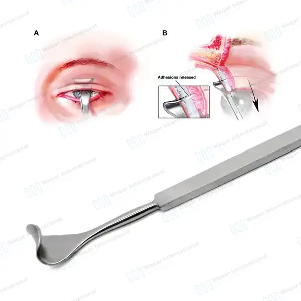 4 Pcs Desmarres Lid Retractor Set 5.5″ Size 11mm, 13mm, 15mm, 17mm - surgical instruments manufactured by Waqar International, Sialkot - view 4