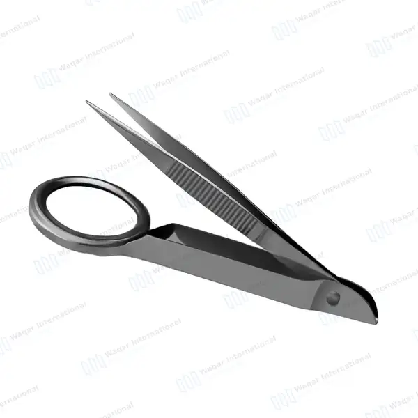 3 Magnifying Splinter Forcep Tweezers Set 3.5″ Fine Pointed Tips - surgical instruments manufactured by Waqar International, Sialkot - view 2