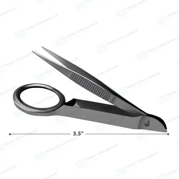 12 Magnifying Splinter Forcep Tweezers Set 3.5″ Fine Pointed Tips - surgical instruments manufactured by Waqar International, Sialkot - view 3