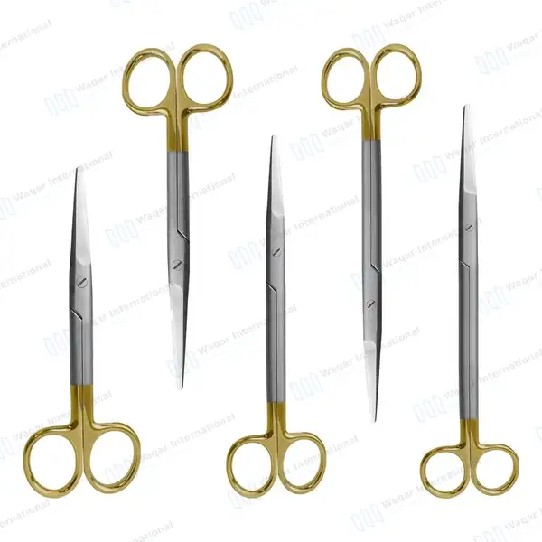 5 TC Mayo Dissecting Scissors Set 5.5″, 6.75″, 8″, 9″, 11″ Straight - surgical instruments manufactured by Waqar International, Sialkot - view 2