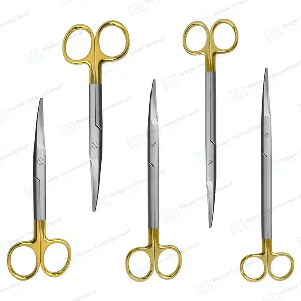 5 TC Mayo Dissecting Scissors Set 5.5″, 6.75″, 8″, 9″, 11″ Curved - surgical instruments manufactured by Waqar International, Sialkot - view 2