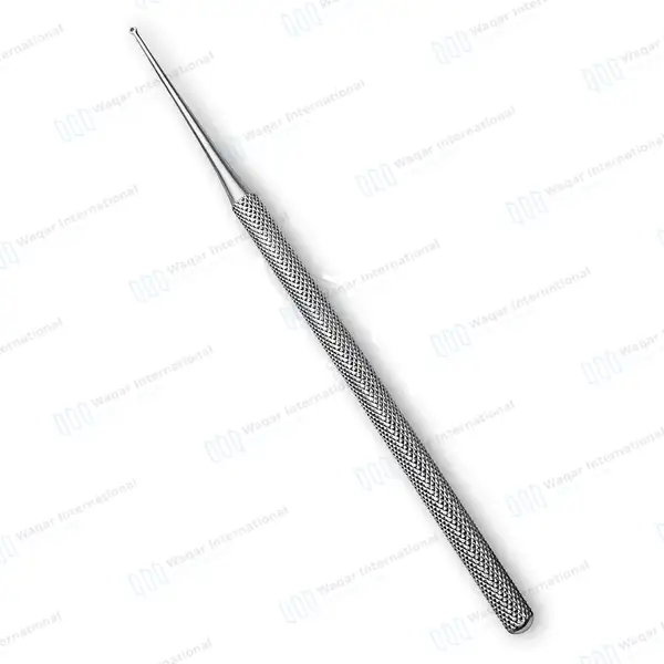 Buck Ear Curette 6.5″ Straight Sharp Ring Blade Size #00 - surgical instruments manufactured by Waqar International, Sialkot - view 2