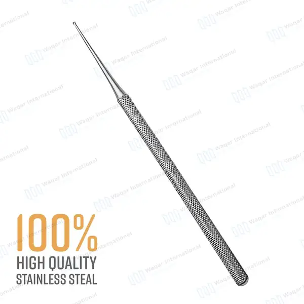 Buck Ear Curette 6.5″ Straight Sharp Ring Blade Size #00 - surgical instruments manufactured by Waqar International, Sialkot - view 5
