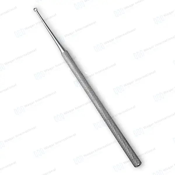 Buck Ear Curette 6.5″ Straight Sharp Ring Blade Size #1 - surgical instruments manufactured by Waqar International, Sialkot - view 2