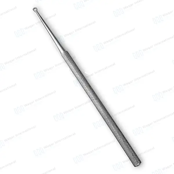Buck Ear Curette 6.5″ Straight Sharp Ring Blade Size #2 - surgical instruments manufactured by Waqar International, Sialkot - view 2