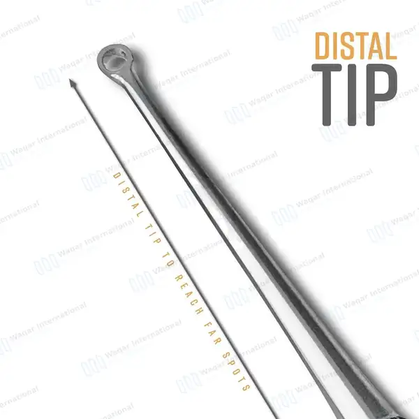 Buck Ear Curette 6.5″ Straight Sharp Ring Blade Size #2 - surgical instruments manufactured by Waqar International, Sialkot - view 6