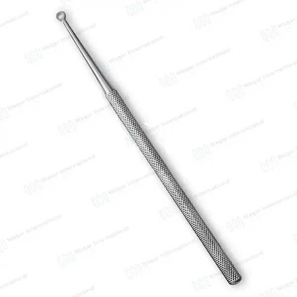 Buck Ear Curette 6.5″ Straight Sharp Ring Blade Size #3 - surgical instruments manufactured by Waqar International, Sialkot - view 2