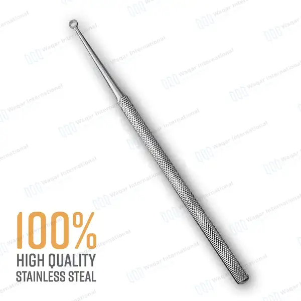 Buck Ear Curette 6.5″ Straight Sharp Ring Blade Size #3 - surgical instruments manufactured by Waqar International, Sialkot - view 5