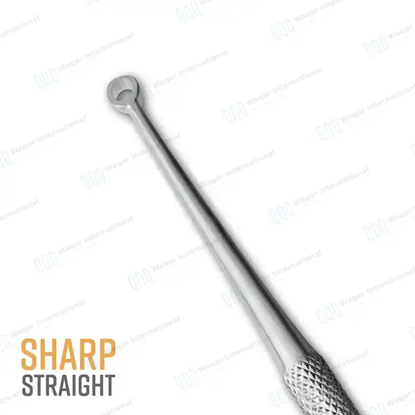 5 Buck Ear Curettes 6.5″ Straight Sharp Size #00, #0, #1, #2, #3 - surgical instruments manufactured by Waqar International, Sialkot - view 4