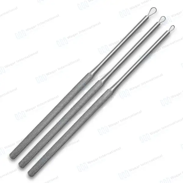 6 Pcs Otoscope Alligator Forcep Adson Baynote & Curette Ear Wax Cleaning Kit - surgical instruments manufactured by Waqar International, Sialkot - view 3