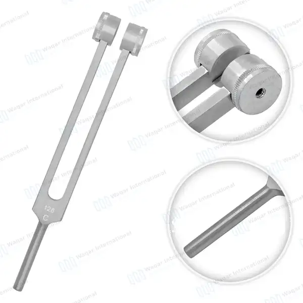 3 Pcs Precision Reflex Diagnostic Kit Taylor Hammer, Tuning Fork & Buck Hammer - surgical instruments manufactured by Waqar International, Sialkot - view 4
