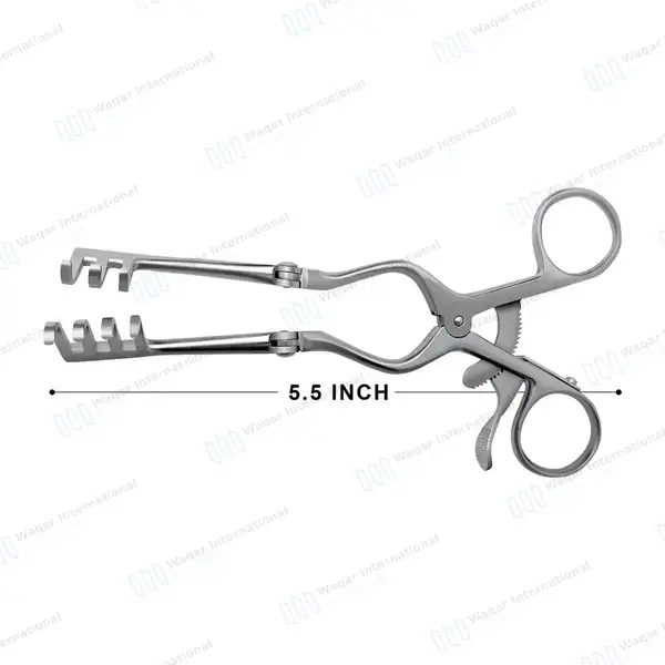 Beckman Weitlaner Retractor 5.5″ 3×4 Blunt Hinged Blade - surgical instruments manufactured by Waqar International, Sialkot - view 4