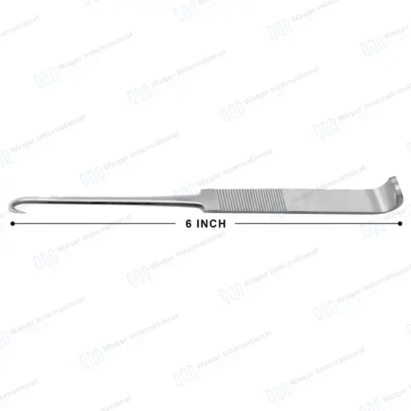 News Tracheal Hook 6″ Curved Sharp Point - surgical instruments manufactured by Waqar International, Sialkot - view 3