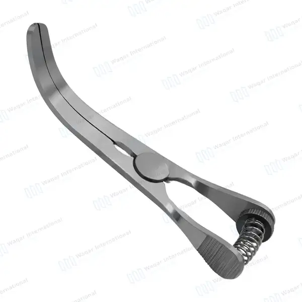 Glover Bulldog Clamp with Spring Adjusting Screw 9cm Curved 4cm Jaws - surgical instruments manufactured by Waqar International, Sialkot - view 2