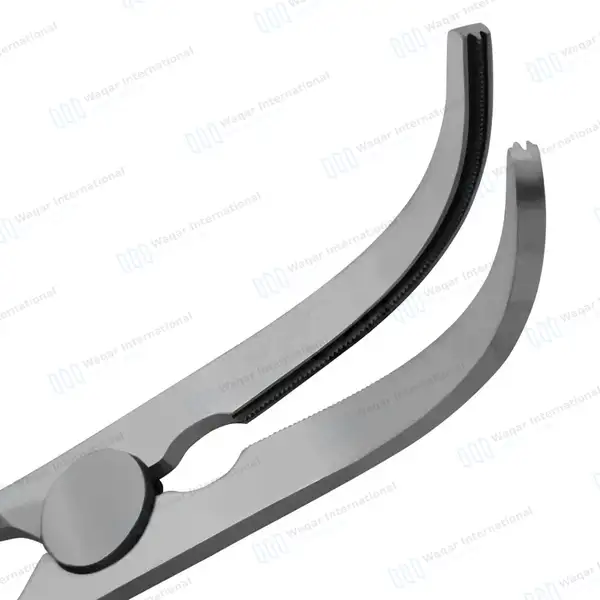 Glover Bulldog Clamp with Spring Adjusting Screw 9cm Curved 4cm Jaws - surgical instruments manufactured by Waqar International, Sialkot - view 5