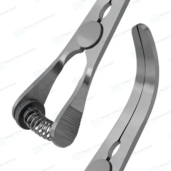 Glover Bulldog Clamp with Spring Adjusting Screw 9cm Curved 4cm Jaws - surgical instruments manufactured by Waqar International, Sialkot - view 6