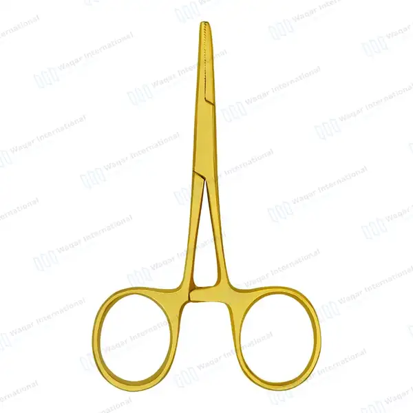 Hartmann Mosquito Forceps 3.5″ (8.9cm) Curved Gold Plated - surgical instruments manufactured by Waqar International, Sialkot - view 8