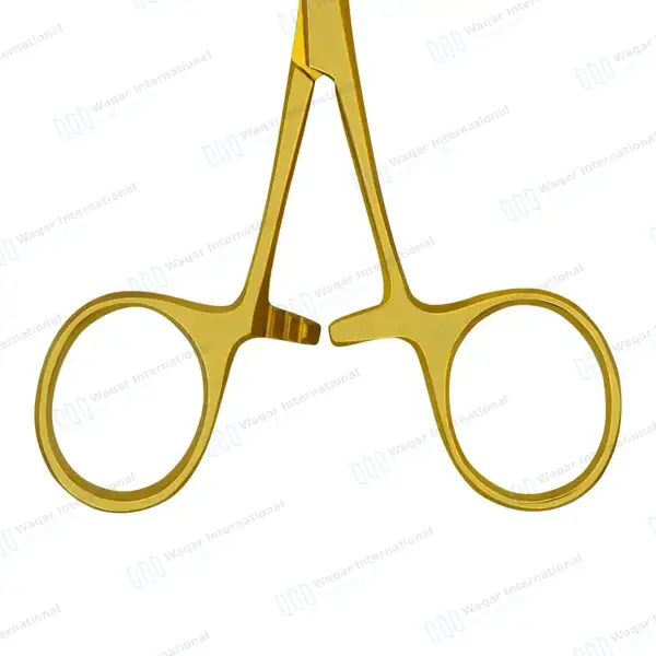 Hartmann Mosquito Forceps 3.5″ (8.9cm) Straight Gold Plated - surgical instruments manufactured by Waqar International, Sialkot - view 6