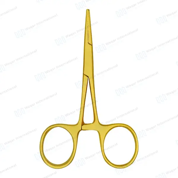 Hartmann Mosquito Forceps 3.5″ (8.9cm) Straight Gold Plated - surgical instruments manufactured by Waqar International, Sialkot - view 8