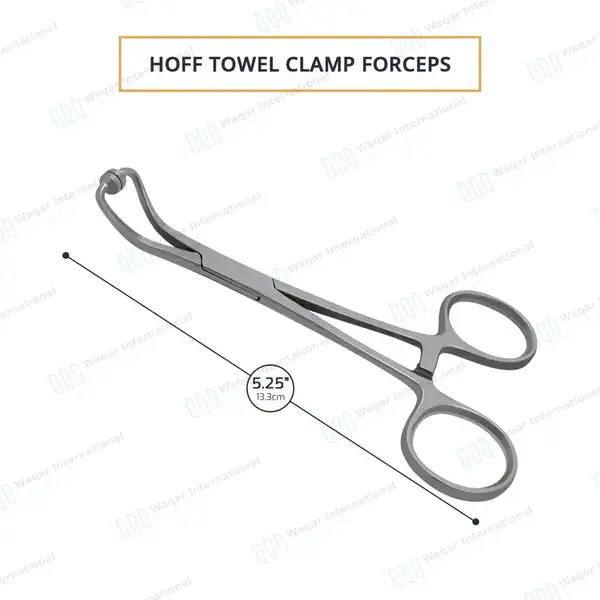 Hoff Towel Clamp Forceps 5.25″ - surgical instruments manufactured by Waqar International, Sialkot - view 3