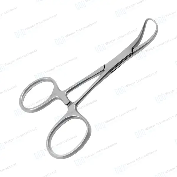 Backhaus Towel Clamp Forceps 4.3″ (11cm) Curved Pointed Jaws - surgical instruments manufactured by Waqar International, Sialkot - view 8