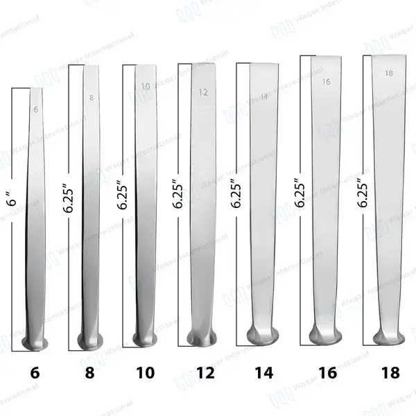7 Pcs U.S Army Pattern Osteotome Kit 6mm – 18mm Straight - surgical instruments manufactured by Waqar International, Sialkot - view 2