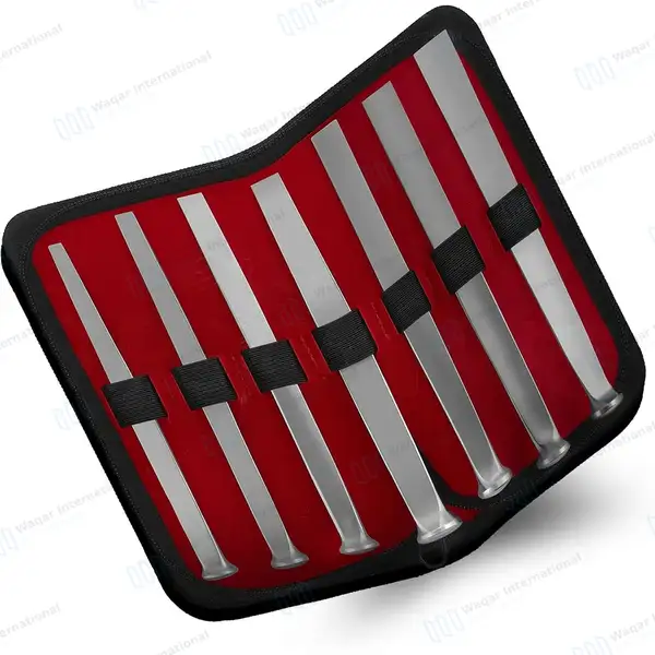 7 Pcs U.S Army Pattern Osteotome Kit 6mm – 18mm Straight - surgical instruments manufactured by Waqar International, Sialkot - view 6