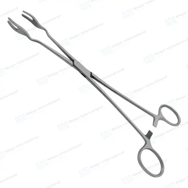 4 Prongs Davis Sterilizer Forceps 10″ with Lock - surgical instruments manufactured by Waqar International, Sialkot - view 2