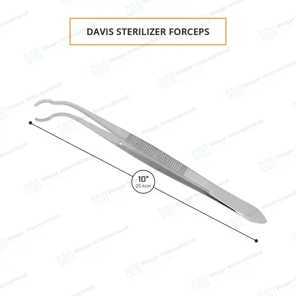 Davis Sterilizing Syringe Holding Forceps 10″ - surgical instruments manufactured by Waqar International, Sialkot - view 3