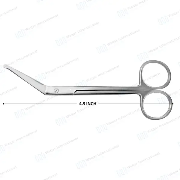Angular Scissor 4.5″ with Safety Blunt Tips - surgical instruments manufactured by Waqar International, Sialkot - view 3