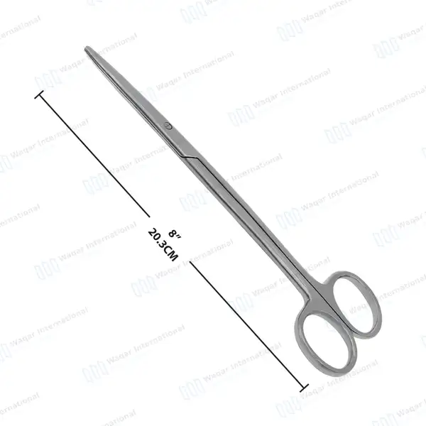 Metzenbaum Scissors 8″ Straight Blunt Tips - surgical instruments manufactured by Waqar International, Sialkot - view 2