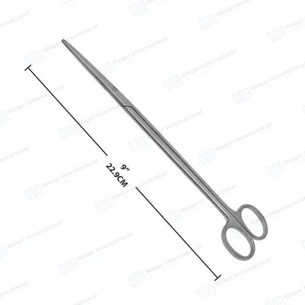 Metzenbaum Scissors 9″ Straight Blunt Tips - surgical instruments manufactured by Waqar International, Sialkot - view 3