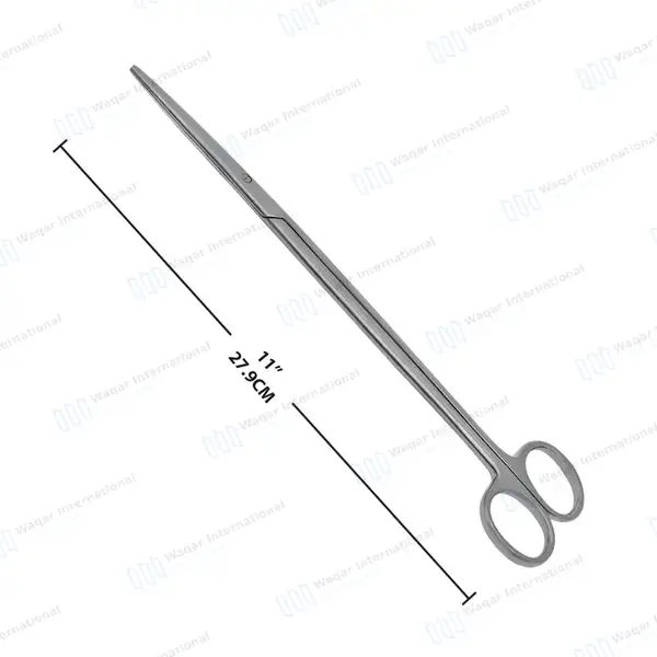 Metzenbaum Scissors 11″ Straight Blunt Tips - surgical instruments manufactured by Waqar International, Sialkot - view 3