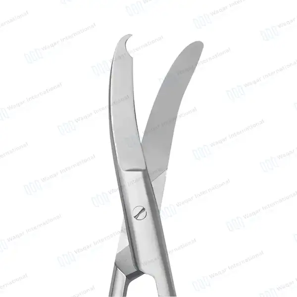 Shortbent Stitch Scissor 3.5″ Small Hook Tip - surgical instruments manufactured by Waqar International, Sialkot - view 5