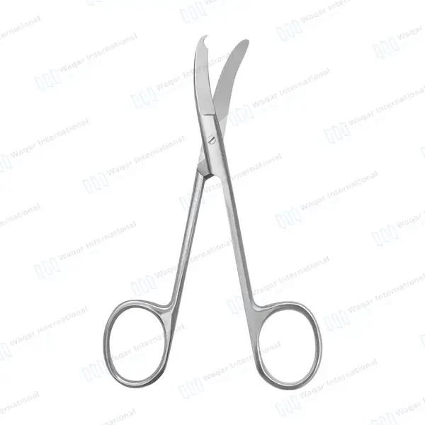 Shortbent Stitch Scissor 3.5″ Small Hook Tip - surgical instruments manufactured by Waqar International, Sialkot - view 7