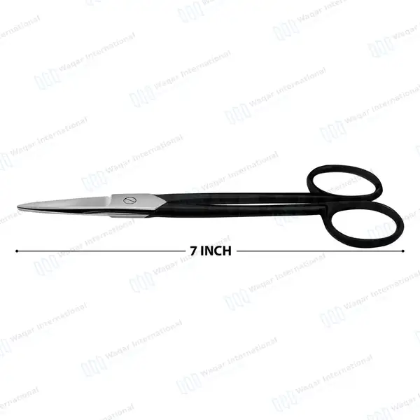 Lightweight Metal Snips Shears 7″ Straight Blade Black Handle - surgical instruments manufactured by Waqar International, Sialkot - view 3