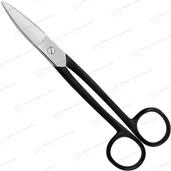 Lightweight Metal Snips Shears 7″ Straight Blade Black Handle - surgical instruments manufactured by Waqar International, Sialkot - view 8