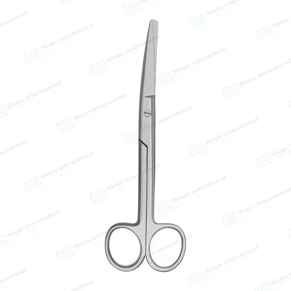 Operating Scissors 4.5″ Sharp/Blunt Curved Round Pattern - surgical instruments manufactured by Waqar International, Sialkot - view 5