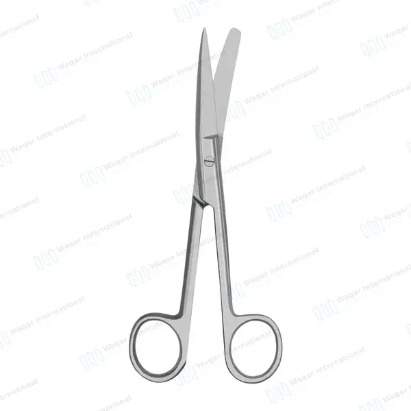 Operating Scissors 4.5″ Sharp/Blunt Curved Round Pattern - surgical instruments manufactured by Waqar International, Sialkot - view 6