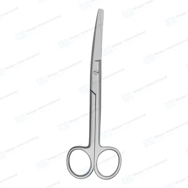 Operating Scissors 5.5″ Curved Sharp/Blunt Round Pattern - surgical instruments manufactured by Waqar International, Sialkot - view 5