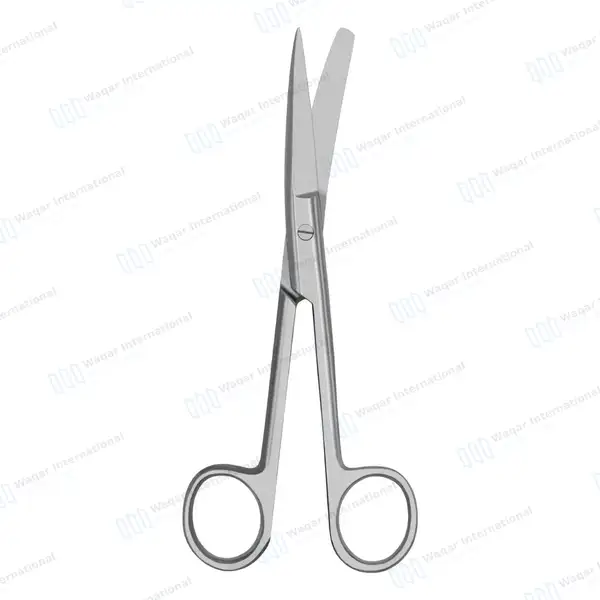 Operating Scissors 5.5″ Curved Sharp/Blunt Round Pattern - surgical instruments manufactured by Waqar International, Sialkot - view 6