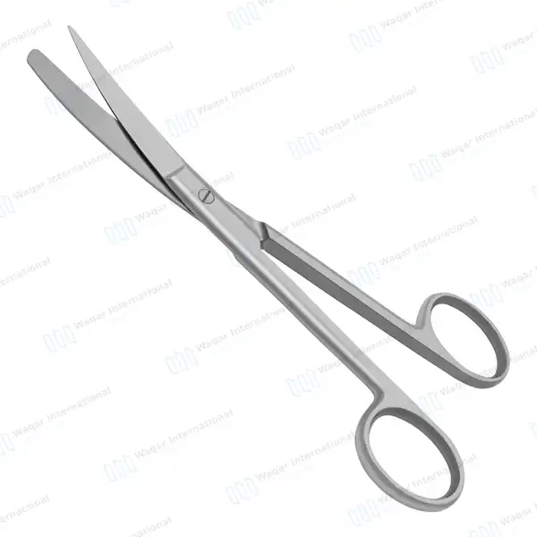 Operating Scissors 5.5″ Curved Sharp/Blunt Round Pattern - surgical instruments manufactured by Waqar International, Sialkot - view 7