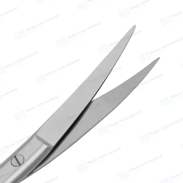 Operating Scissors 4.5″ Curved Sharp/Sharp Round Pattern - surgical instruments manufactured by Waqar International, Sialkot - view 2