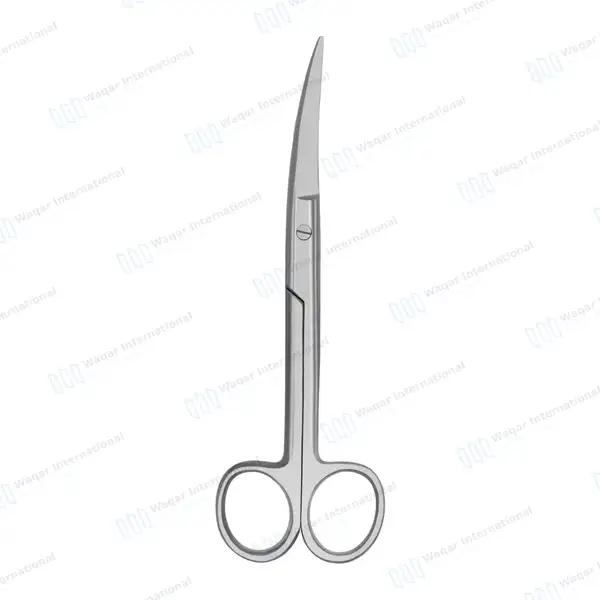 Operating Scissors 4.5″ Curved Sharp/Sharp Round Pattern - surgical instruments manufactured by Waqar International, Sialkot - view 5