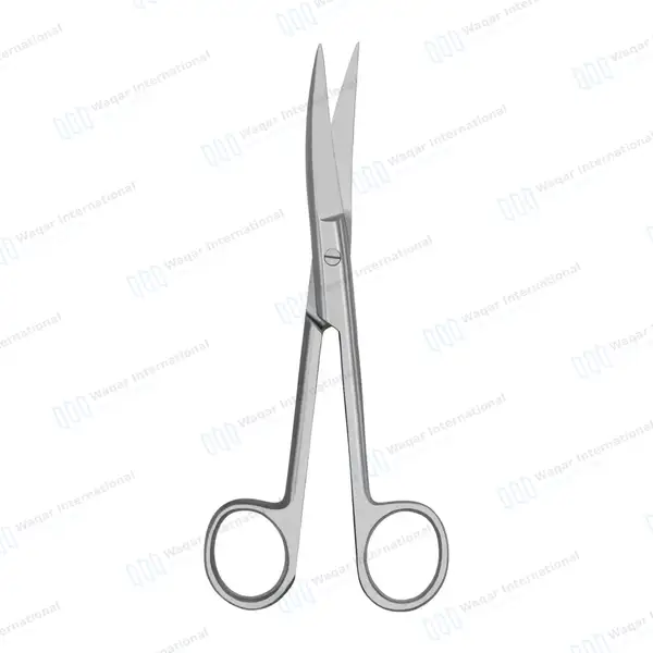 Operating Scissors 4.5″ Curved Sharp/Sharp Round Pattern - surgical instruments manufactured by Waqar International, Sialkot - view 6
