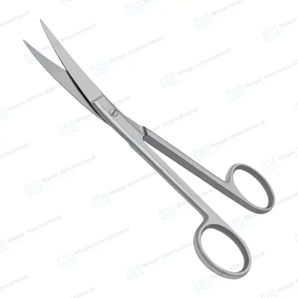 Operating Scissors 4.5″ Curved Sharp/Sharp Round Pattern - surgical instruments manufactured by Waqar International, Sialkot - view 7