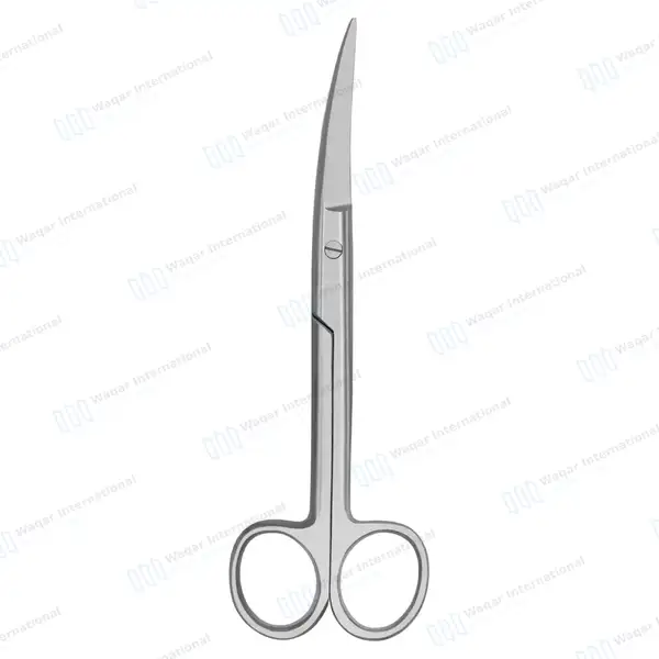 Operating Scissors 6.5″ Curved Sharp/Sharp Round Pattern - surgical instruments manufactured by Waqar International, Sialkot - view 5